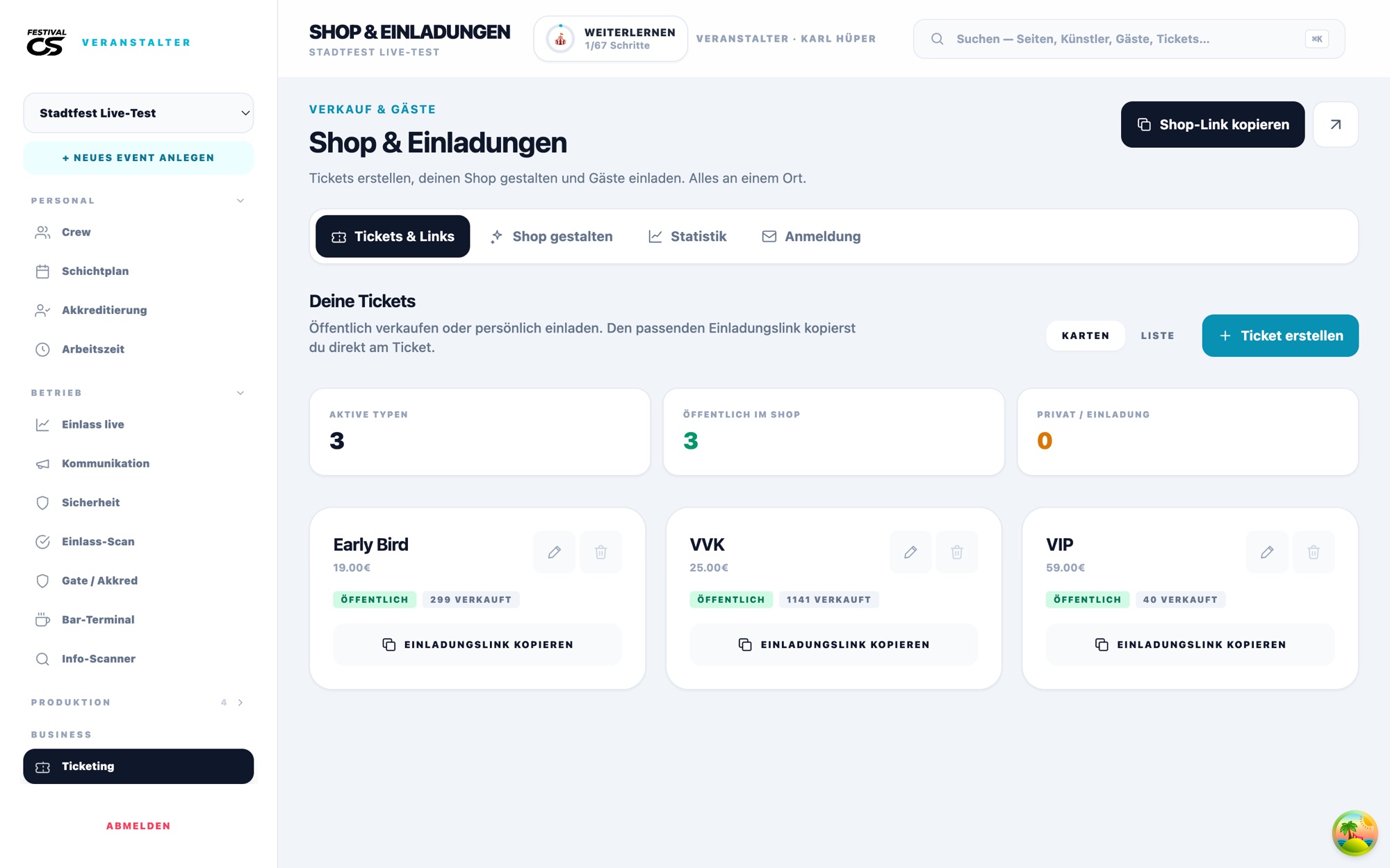 Tickets, Gäste, Einlass und Zahlen –